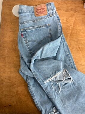 Levi's Light Blue Distressed Denim Jeans